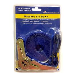 Cinta De Amarre Con Criquet Y Gancho ''s'' De 2,5 Cm X 5 Mts