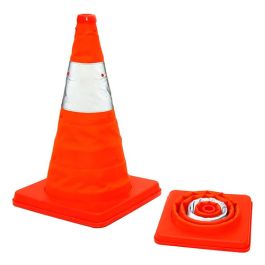 Cono Retráctil 62 Cm C/reflectivo Y Base Plástica