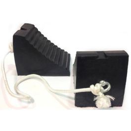 Par Cuñas Calzas Rueda Camion Caucho 24 x 20 x 16 cm C Soga 1 mt