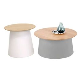 Set De Mesas Manhattan Estilo Nórdico Living Comedor