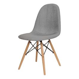 Pack 4 Sillas Eames Tapizada Polipropileno Madera 45x40x83cm