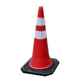 Cono De Seguridad Vial Reflectivo 75cm De Alto C/base Rigida