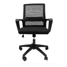 Silla Oficina Milan Black Ergonómica Apoyabrazos Ruedas