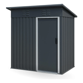 Caseta Depósito De Jardín Puerta Acero Galvanizado 1,26 M2