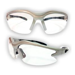 Lente De Trabajo Transparente Armazón Gris Protección Ocular