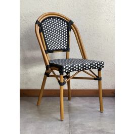 Silla Panda Aluminio Apilable Rattan Apta Exterior