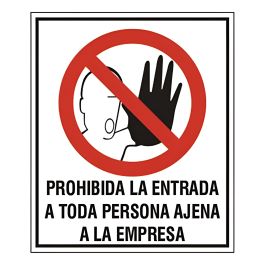 Prohibido La Entrada A Toda Persona Ajena A La Empresa X 5 U
