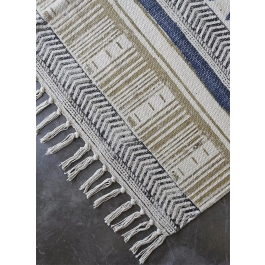 Alfombra Dinka 95 X 180 Cm Estampada Con Motivos Geométricos