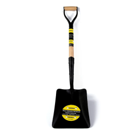 Pala Forjada En Acero Ancha Punta Cuadrada Cabo Madera Dogo