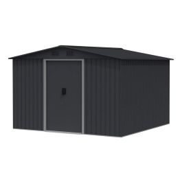 Caseta Depósito De Jardín Puerta Acero Galvanizado 8,82 M2