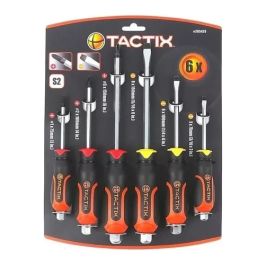 Juego Set Destornilladores Varilla Tactix 6 Piezas Tx205426