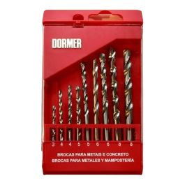 Juego Mechas Dormer Acero Rápido Y Widea 9 Piezas Caja Plástica