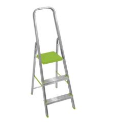 Escalera Tijera De Aluminio De 2 Escalones Reforzada 150kg