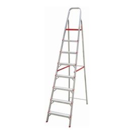 Escalera Botafogo Tijera De Aluminio 7 Escalones 120 Kg