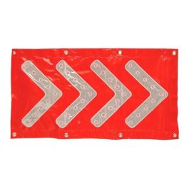 Bandera Plástica Señalización Flecha C Luz Importada