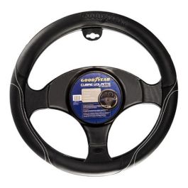 Cubre Volante Auto Goodyear - Símil Cuero Acolchonado 