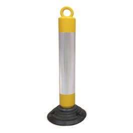Poste Vial Demarcatorio Abatible 80cm Con Cinta Reflectiva