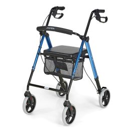 Andador Rollator De Aluminio Doble Regulación 4 Ruedas 4125