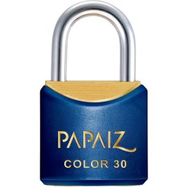Candado 30 mm Azul Bronce Reforzado Doble Traba Papaiz CR-30