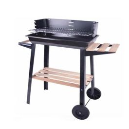 Parrilla Alpaca Portátil A Carbón Con Mesada Lateral