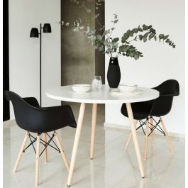 Mesa Eames Redonda 1000 Mm De Melamina Para Cocina/comedor