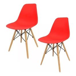 Set X 2 Sillas Eames Nórdica Roja