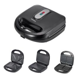 Sandwichera Wafflera Con Grill 3 En 1 Antiadherente Daewoo