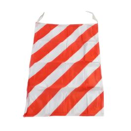 Bandera Rayada Blanca Roja Peligro 40x60cm Cinta Sujecio