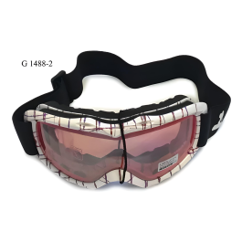 Antiparras Freeride Dama Ski Snow Nieve Uv 400 Blanca/bordo