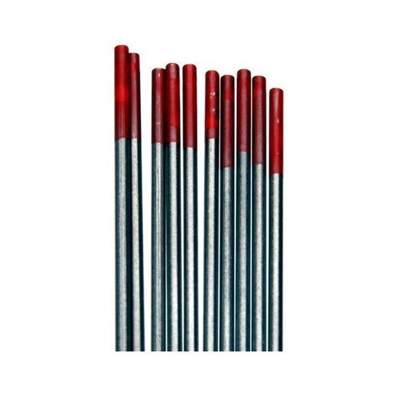 Electrodo De Tungsteno 2%torio 3.2 x 150 10 Pz Pta. Roja