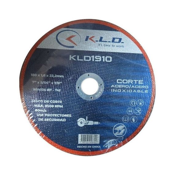 Disco De Corte Amoladora 180mm 7 Pulgadas Kld