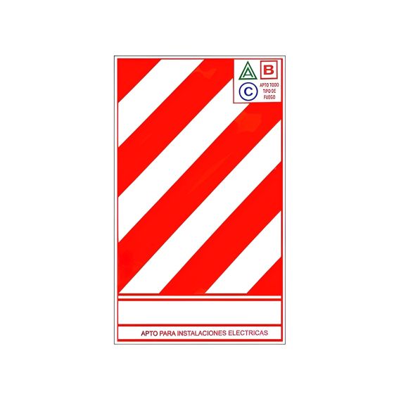 Cartel Chapa Baliza Pared Matafuego A B C X 2 Uds