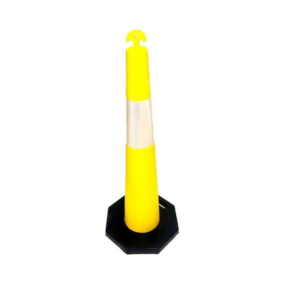 Cono Semiflexible Base Goma 115cm Reflectivo 25cm Seguridad