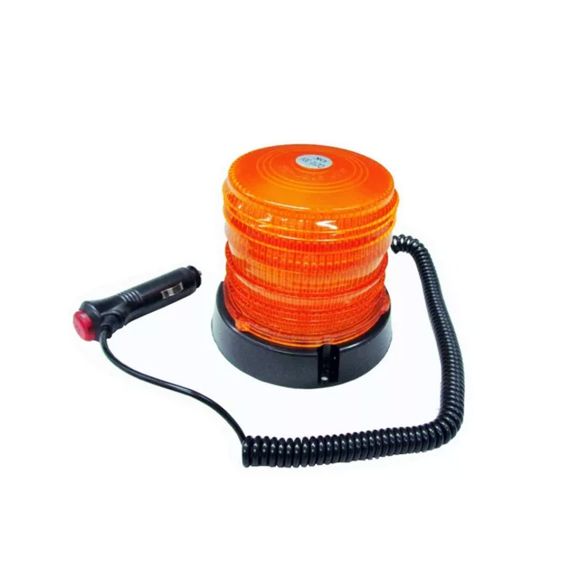 Baliza 48 Led Ámbar Estroboscópica 12 24v Base Magnética