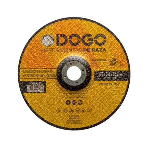 Disco C/ Deprimido P/ Metal 180 x 3.2 x 22.2 Caja 25 Unidades Dogo