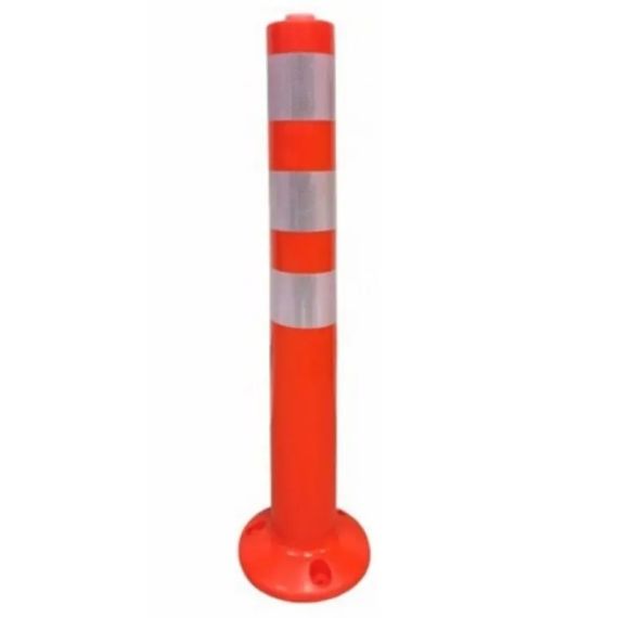 Poste Vial Demarcatorio PVC 75 cm Reflectivo - Naranja