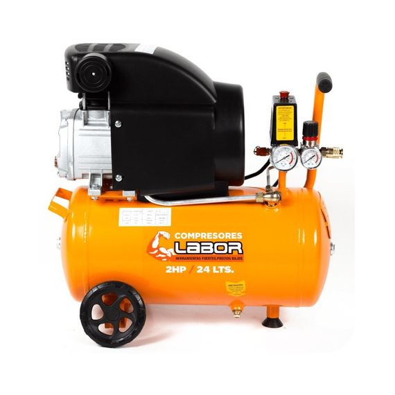 Compresor 2 Hp X 24 Lts Con Aceite Mono Labor
