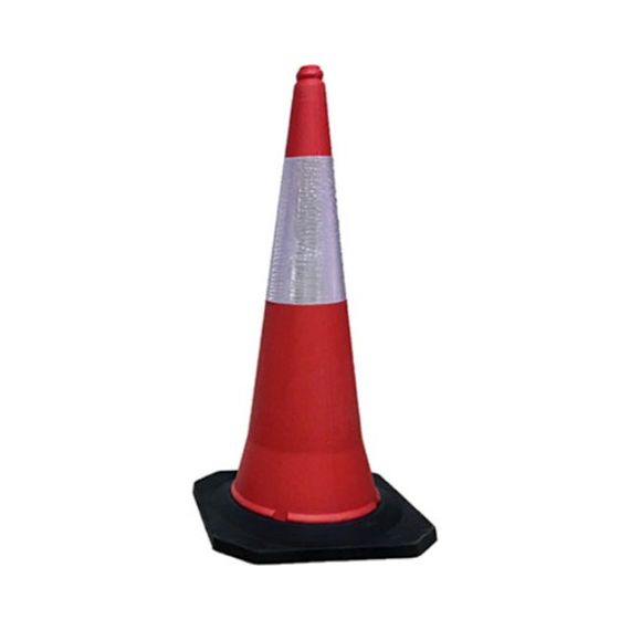 Cono De Seguridad Vial Reflectivo 75cm Alto C/Base De Goma
