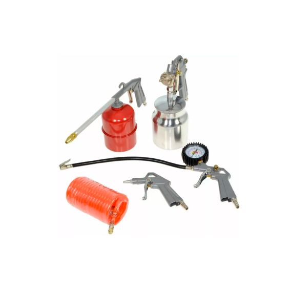 Kit De Compresor Pistola Para Pintar Soplete Manometro Dogo
