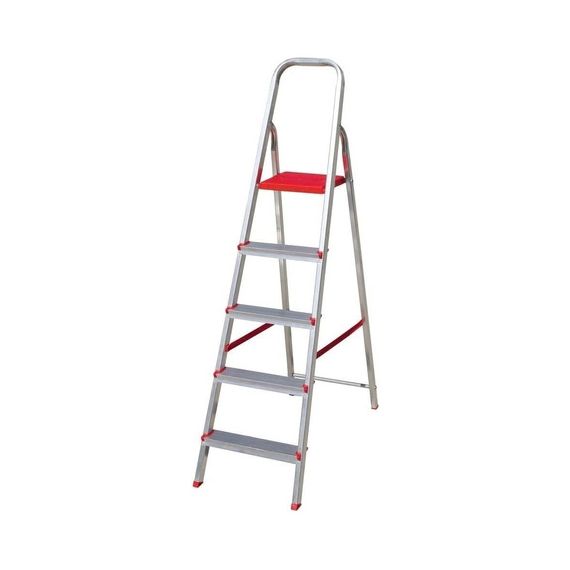 Escalera Botafogo Tijera De Aluminio 4 Escalones 120 Kg