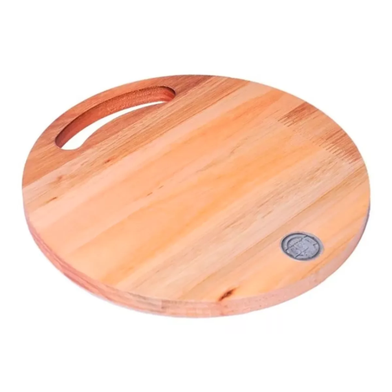 Tabla Redonda Asado Madera Picada 30cm Bbq-grill