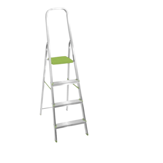 Escalera Tijera De Aluminio De 4 Escalones Reforzada 150kg