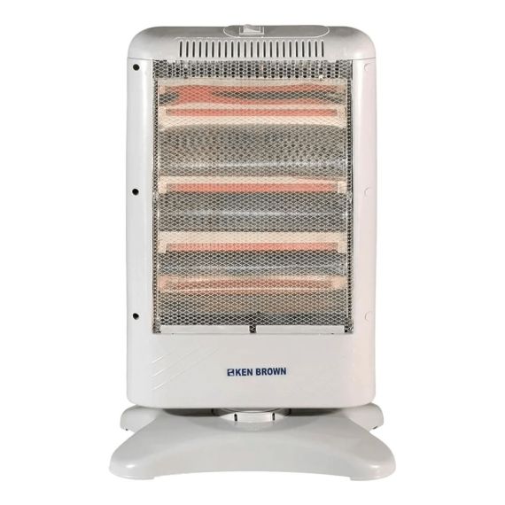 Estufa Halógena Eléctrica 3 Velas 1200w Con Malla Protectora