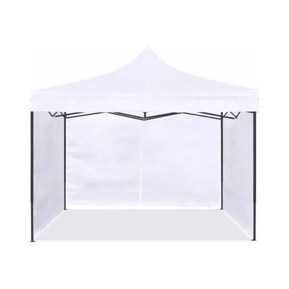 Gazebo Plegable 3x3mts Tela Beige C/ Ventana - Impermeable