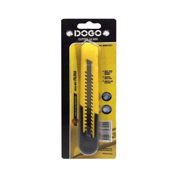 Cuchilla Hoja Partida / Cutter 18 mm Plástica Uso Gral Dogo