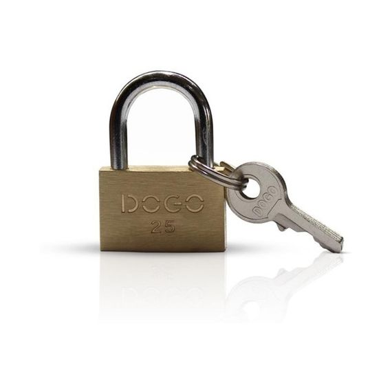 Candado Bronce Reforzado 25 mm S/ Traba Skinpack 3 Llaves Dogo