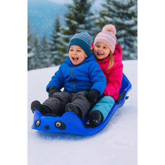 Trineo Big Cat Confort Asiento Ergonómico Con Respaldo-Azul