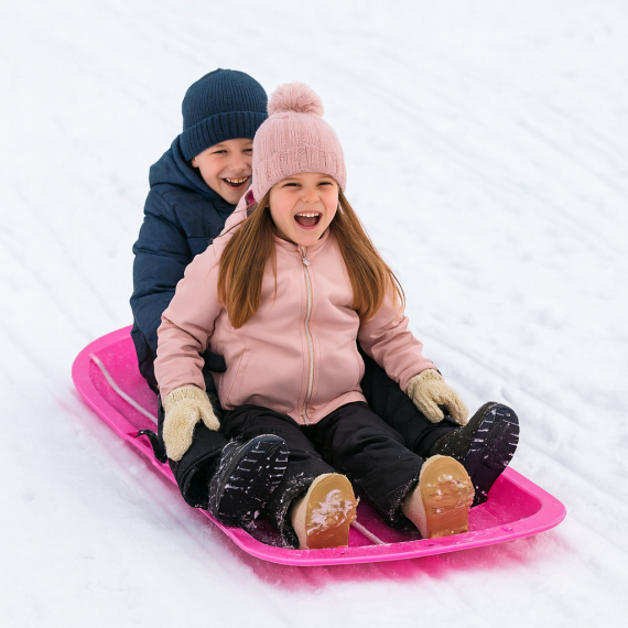 Trineo Ski Boat Para Nieve 1 M Con Manijas Y Cuerda-Rosa