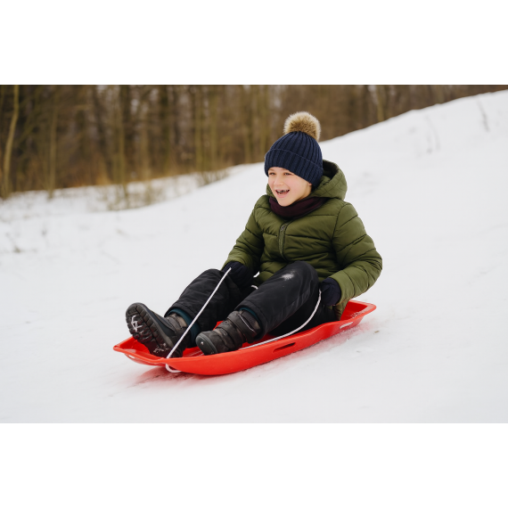 Trineo Ski Boat Para Nieve 1.2 M Con Cuerda-Rojo