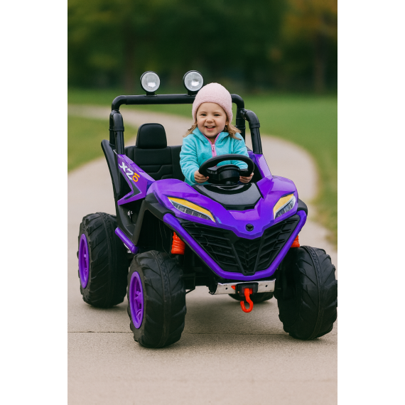 Cuatriciclo Rallymax 12v Infantil Luz Sonido Control Remoto-Violeta